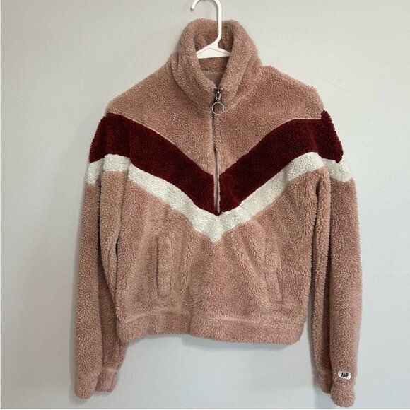 Abercrombie & Fitch Fleece Half Zip Oversized Sweatshirt Pink Women’s Size XXS - Picture 3 of 8